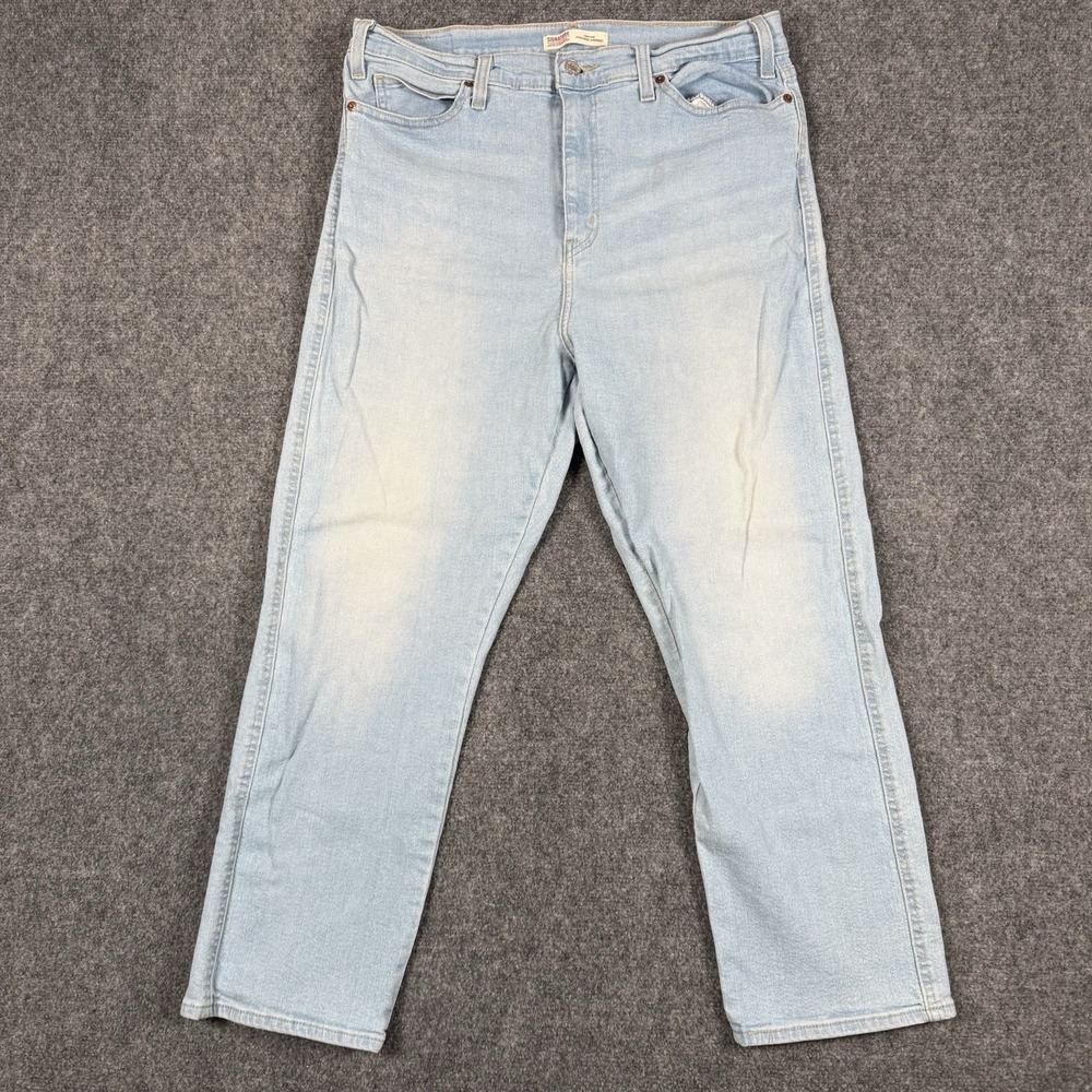 Signature by Levi Strauss Heritage High Rise Straight Jeans Light Wash 16 W33